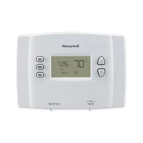 RTH221 Series RTH221B1021 OG Programmable Thermostat, 24 V, 40 to 99 deg F Control, Digital Display, White