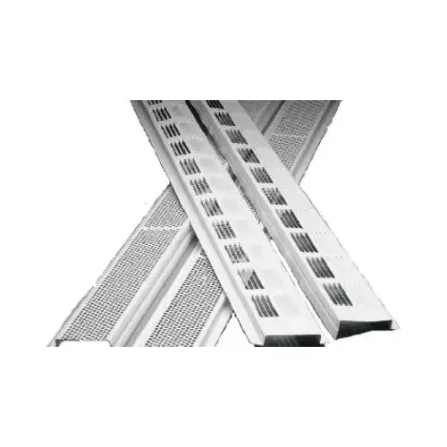 Continuous Soffit Vent, Mill Aluminum, 8-Ft. Gray