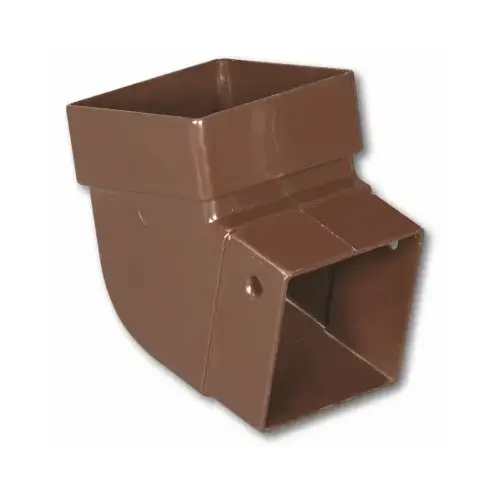 Gutter Elbow 3.88" H X 3.63" W X 3.63" L Brown Vinyl U Brown Gutter Elbow 3.88" H X 3.63" W X 3.63" L Brown Vinyl U Brown
