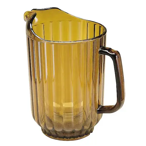 PITCHER PLASTIC 60 OUNCE AMBER RIBBED