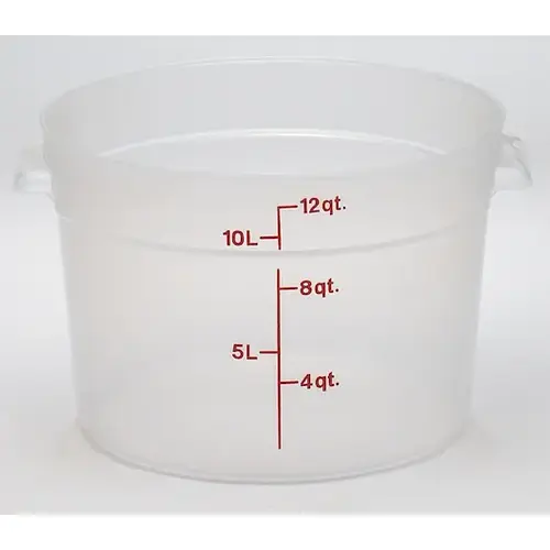 CONTAINER ROUND 12 QUART TRANSLUCENT CONTAINER ROUND 12 QUART TRANSLUCENT