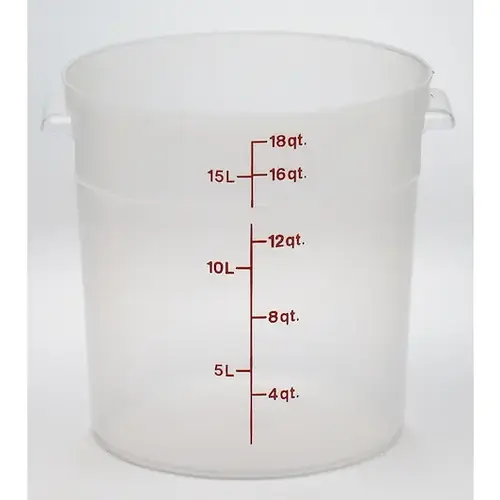 CONTAINER PLASTIC 18 QUART TRANSLUCENT CONTAINER PLASTIC 18 QUART TRANSLUCENT