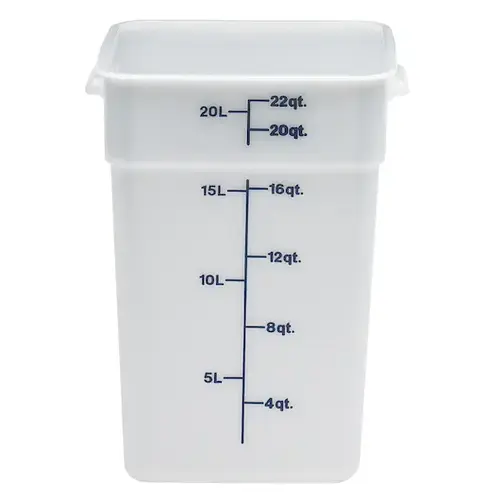 CONTAINER SQUARE PLASTIC 22 QUART WHITE CONTAINER SQUARE PLASTIC 22 QUART WHITE