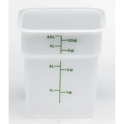 CONTAINER SQUARE PLASTIC 4 QUART WHITE CONTAINER SQUARE PLASTIC 4 QUART WHITE