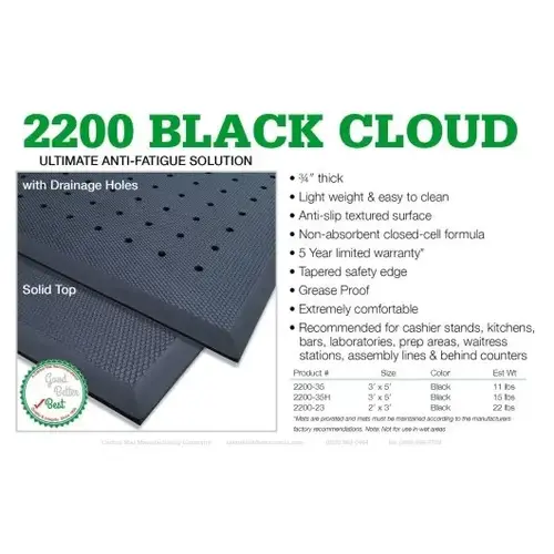 Cactus Mat Vip Blkcloud Black 3'X5', 1 Each Cactus Mat Vip Blkcloud Black 3'X5', 1 Each