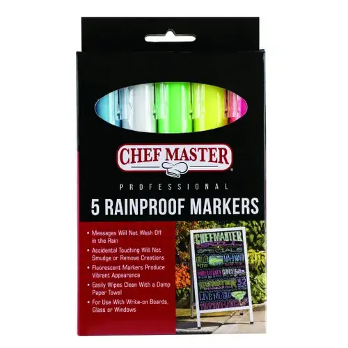 MARKER RAIN PROOF 5 BLUE/PINK/WHITE/GREEN/YELLOW