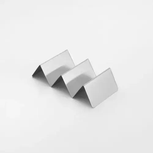 American Metalcraft 2 Or 3 Compartment Stainless Steel 4 Inch X 8 Inch X 2 Inch Brushed Finish Taco Holder, 1 Each