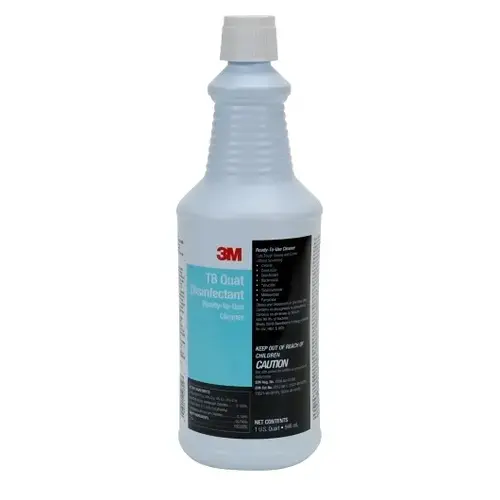 TB Quat Disinfectant Ready-To-Use Cleaner, 1 qt, Bottle, Pleasant Lemon Fragrance TB Quat Disinfectant Ready-To-Use Cleaner, 1 qt, Bottle, Pleasant Lemon Fragrance
