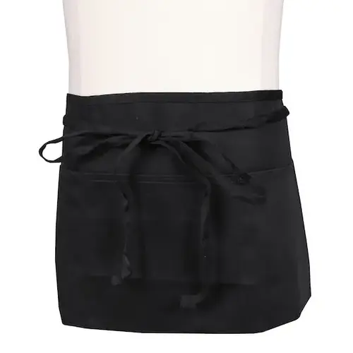 Chef Revival Apron Waist 12X24 Pocket Black, 1 Each