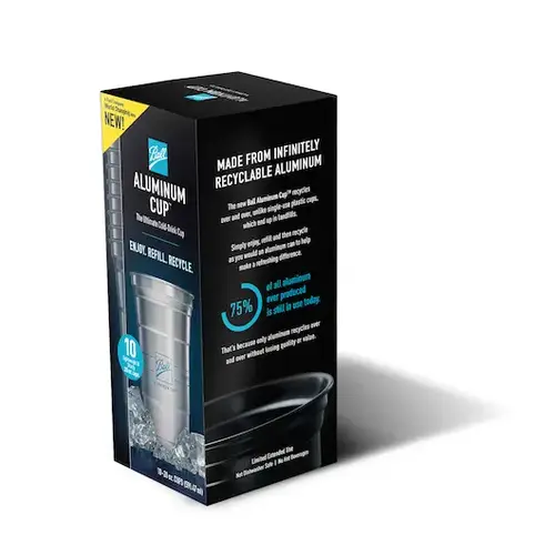 Ball Packaging 20 Ounce Aluminum Cup Display Case, 16 Count