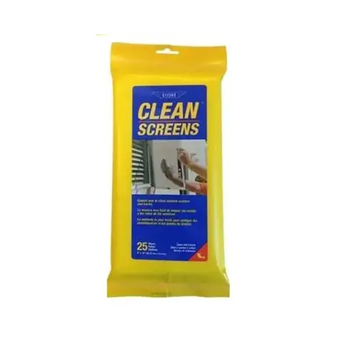 Clean Screens Towelettes, 8 x 10 In., 25-Pk.