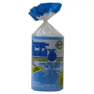 Iron-Hold 618781 Kitchen Trash Bags 13 gal Twist Tie Blue