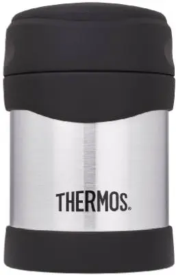 Thermos Vacuum Insulated Food Jar 10 oz Black/Silver Black/Silver 2330TRI6 Thermos Vacuum Insulated Food Jar 10 oz Black/Silver Black/Silver 2330TRI6