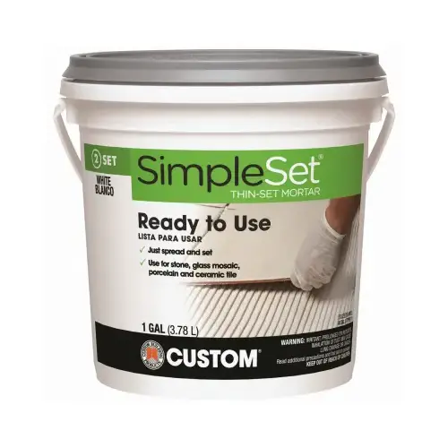 Thin-Set Mortar, White, Paste, 1 gal Pail - pack of 2 Thin-Set Mortar, White, Paste, 1 gal Pail - pack of 2