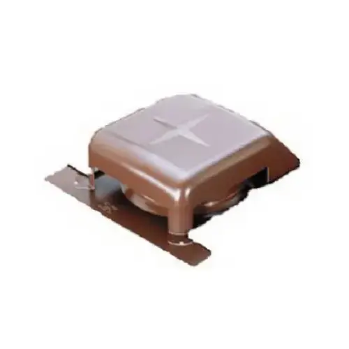 Slant Roof Vent, Galvanized, Weatherwood, Round, 7-1/2-In. Opening Gray