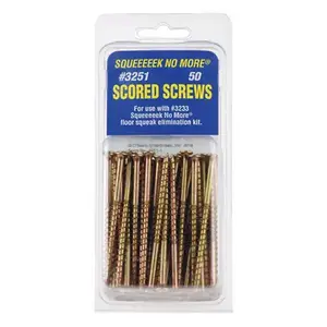 Squeek No More 3251 Scored Screws No. 8 X 3" L Square Bugle Head Zinc-Plated