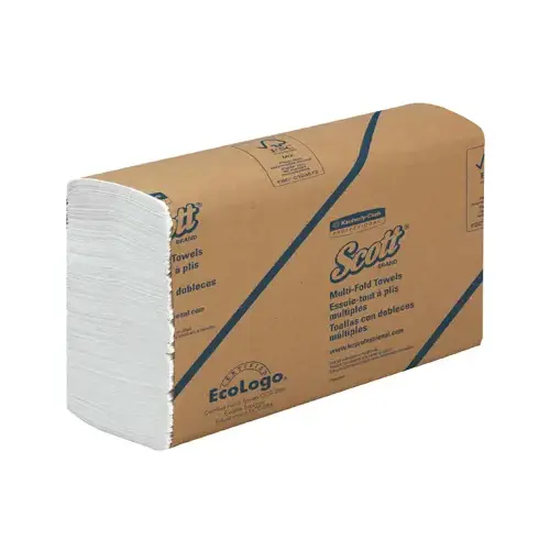 Folded Hand Towels, White, 1-Ply, 250-Ct   pack of 16