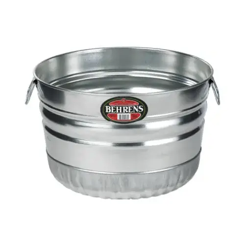 Utility Basket, 1 bu Capacity, Galvanized Steel Utility Basket, 1 bu Capacity, Galvanized Steel