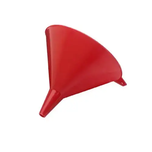 Large Funnel, 2 qt Capacity, High-Density Polyethylene, Black, 8-3/4 in H - pack of 12