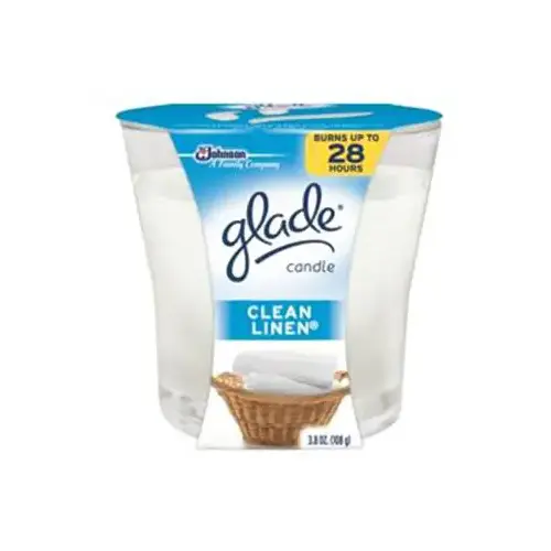 Air Freshener Candle Ivory Clean Linen Scent Jar 3-1/16" H 3.4 oz Ivory - pack of 6 Air Freshener Candle Ivory Clean Linen Scent Jar 3-1/16" H 3.4 oz Ivory - pack of 6