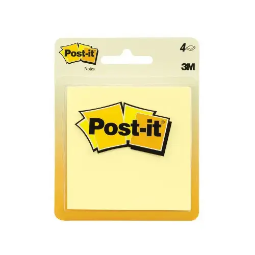 Sticky Notes 3" W X 3" L Canary Yellow 4 pad Canary Yellow - pack of 6 Sticky Notes 3" W X 3" L Canary Yellow 4 pad Canary Yellow - pack of 6
