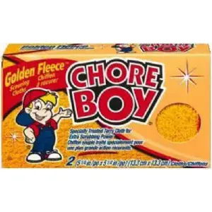 Chore Boy 10811435002173 Scrubbing Cloths Golden Fleece Delicate, Light Duty For All Purpose 5-1/4" L Yellow