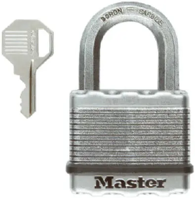 Master Lock Padlock Magnum 1-7/16 H X 13/16 W X 2 L Laminated Steel Dual Ball Bearing Locking Pa Silver M5XKADCCSEN Master Lock Padlock Magnum 1-7/16 H X 13/16 W X 2 L Laminated Steel Dual Ball Bearing Locking Pa Silver M5XKADCCSEN