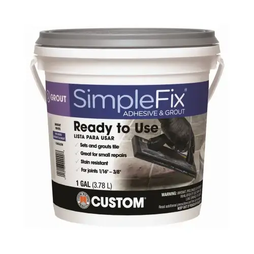 Grout SimpleFix Indoor White 1 gal White Grout SimpleFix Indoor White 1 gal White