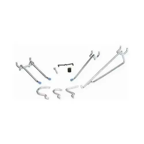 Pegboard Hook Assortment, 1/4 In., 32-Piece Silver Pegboard Hook Assortment, 1/4 In., 32-Piece Silver