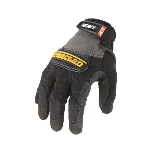 Cut-Resistant Gloves: Size Medium, ANSI Cut A2, Series HEAVY UTILITY Black/Gray Cut-Resistant Gloves: Size Medium, ANSI Cut A2, Series HEAVY UTILITY Black/Gray