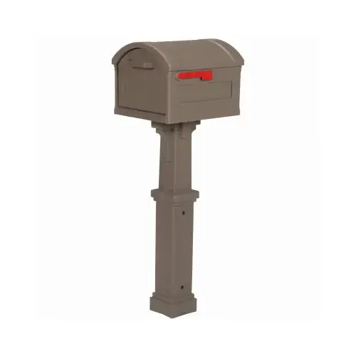 Mailbox Gibraltar es Grand Haven Classic Plastic Post Mount Mocha Powder Coated Mailbox Gibraltar es Grand Haven Classic Plastic Post Mount Mocha Powder Coated