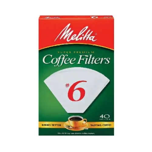 #6 Cone 8-12 Cup Coffee Filter White - pack of 40 #6 Cone 8-12 Cup Coffee Filter White - pack of 40
