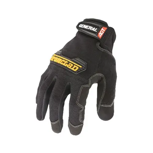 Cut-Resistant Gloves: Size Large, ANSI Puncture 3, Suede & Nylon Lined, Suede & Nylon Black Cut-Resistant Gloves: Size Large, ANSI Puncture 3, Suede & Nylon Lined, Suede & Nylon Black