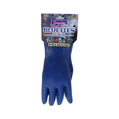 Household Protective Gloves, M, Longer Cuff, Neoprene, Blue Household Protective Gloves, M, Longer Cuff, Neoprene, Blue