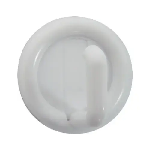 Hook 1" L White Plastic Small stick on White Hook 1" L White Plastic Small stick on White