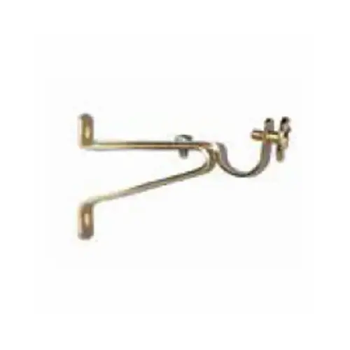 Cafe Rod Bracket, Brass, 5/8 In., One Pair