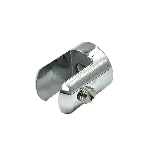 Chrome 15/16" Diameter No-Drill Shelf Clamp for 1/2" Glass Chrome 15/16" Diameter No-Drill Shelf Clamp for 1/2" Glass