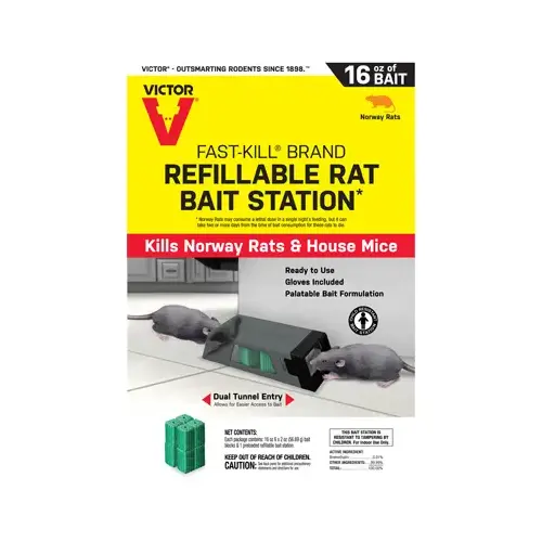 Fast-Kill Rat Bait Station, 2 -Opening, Plastic - pack of 8 Fast-Kill Rat Bait Station, 2 -Opening, Plastic - pack of 8