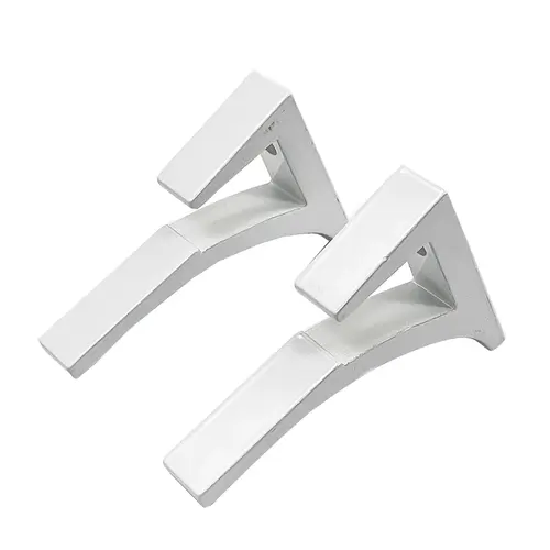 White - Aluminum Shelf Bracket for 3/8" to 1/2" Glass - pack of 2 White - Aluminum Shelf Bracket for 3/8" to 1/2" Glass - pack of 2
