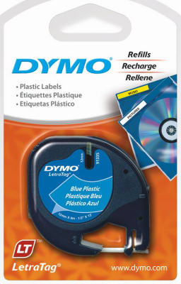 DYMO Corporation 91335 Label Maker Tape LetraTag 1/2" W X 156" L Blue Plastic