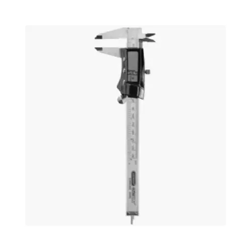 Caliper, 0 to 6 in, 1.57 in Jaw, Digital, LCD Display, Stainless Steel Silver Caliper, 0 to 6 in, 1.57 in Jaw, Digital, LCD Display, Stainless Steel Silver