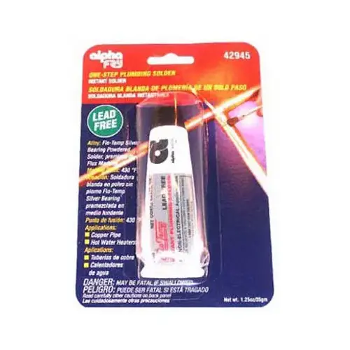 Plumbing Solder 1.3 oz Lead-Free Silver-Bearing Alloy Plumbing Solder 1.3 oz Lead-Free Silver-Bearing Alloy