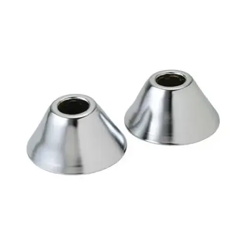 Deep Pipe Cover Flange, Chrome, 1/2 In. or 3/4 In. O.D - pair Deep Pipe Cover Flange, Chrome, 1/2 In. or 3/4 In. O.D - pair