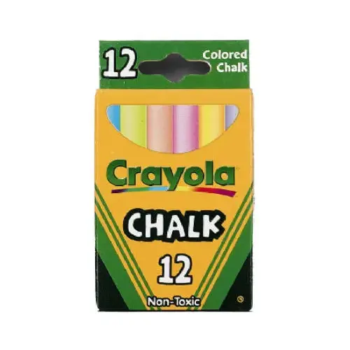 Chalk Nontoxic Assorted Color Assorted Color - pack of 6
