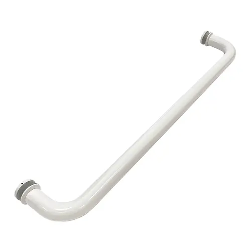 16 Inches Center To Center Standard Tubular Shower Towel Bar Single Mount W/Washers Gloss White 16 Inches Center To Center Standard Tubular Shower Towel Bar Single Mount W/Washers Gloss White