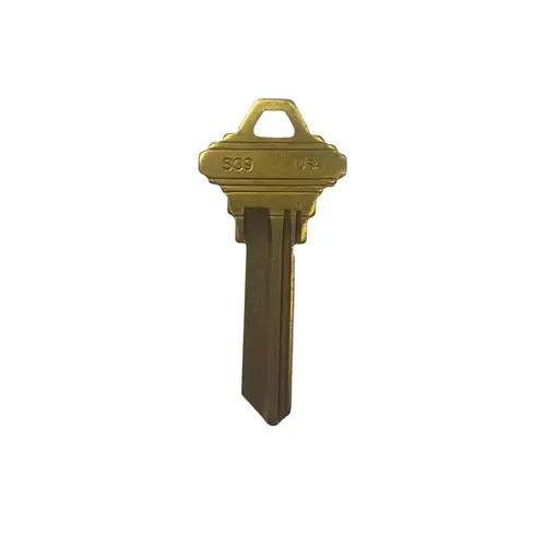 Taylor Schlage SC9 Key Blank Brass Finish Taylor Schlage SC9 Key Blank Brass Finish