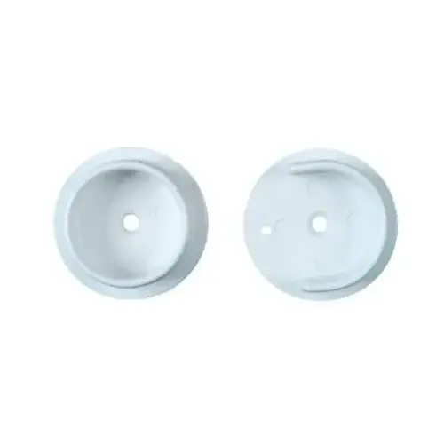 Closet Pole Socket Set, White, Plastic Closet Pole Socket Set, White, Plastic