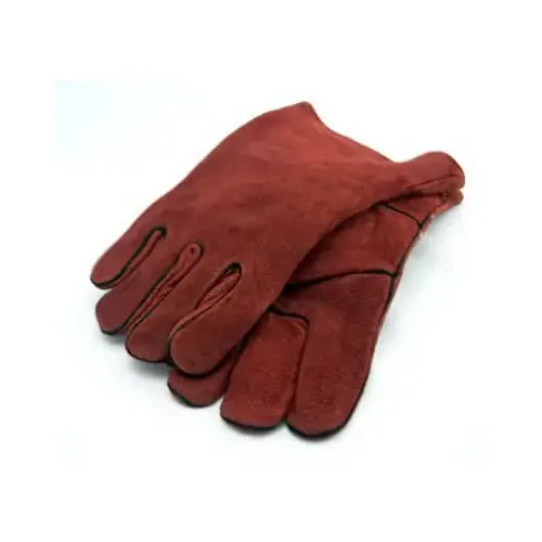 Welding Gloves, Men's, L, Gauntlet Cuff, Leather Palm, Orange, Wing Thumb, Leather Back Pair Welding Gloves, Men's, L, Gauntlet Cuff, Leather Palm, Orange, Wing Thumb, Leather Back Pair