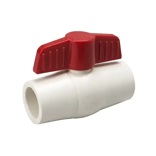 ProLine 6700CTS Series 107-123HN Ball Valve, 1/2 in Connection, Slip x Slip, 100 psi Pressure, CPVC Body White
