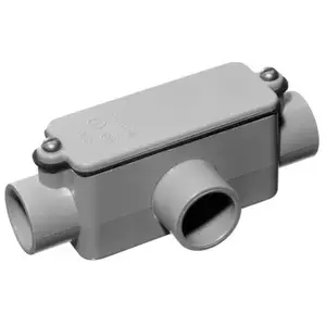 Carlon E983J-CAR 2 In. PVC T Access Fitting Gray